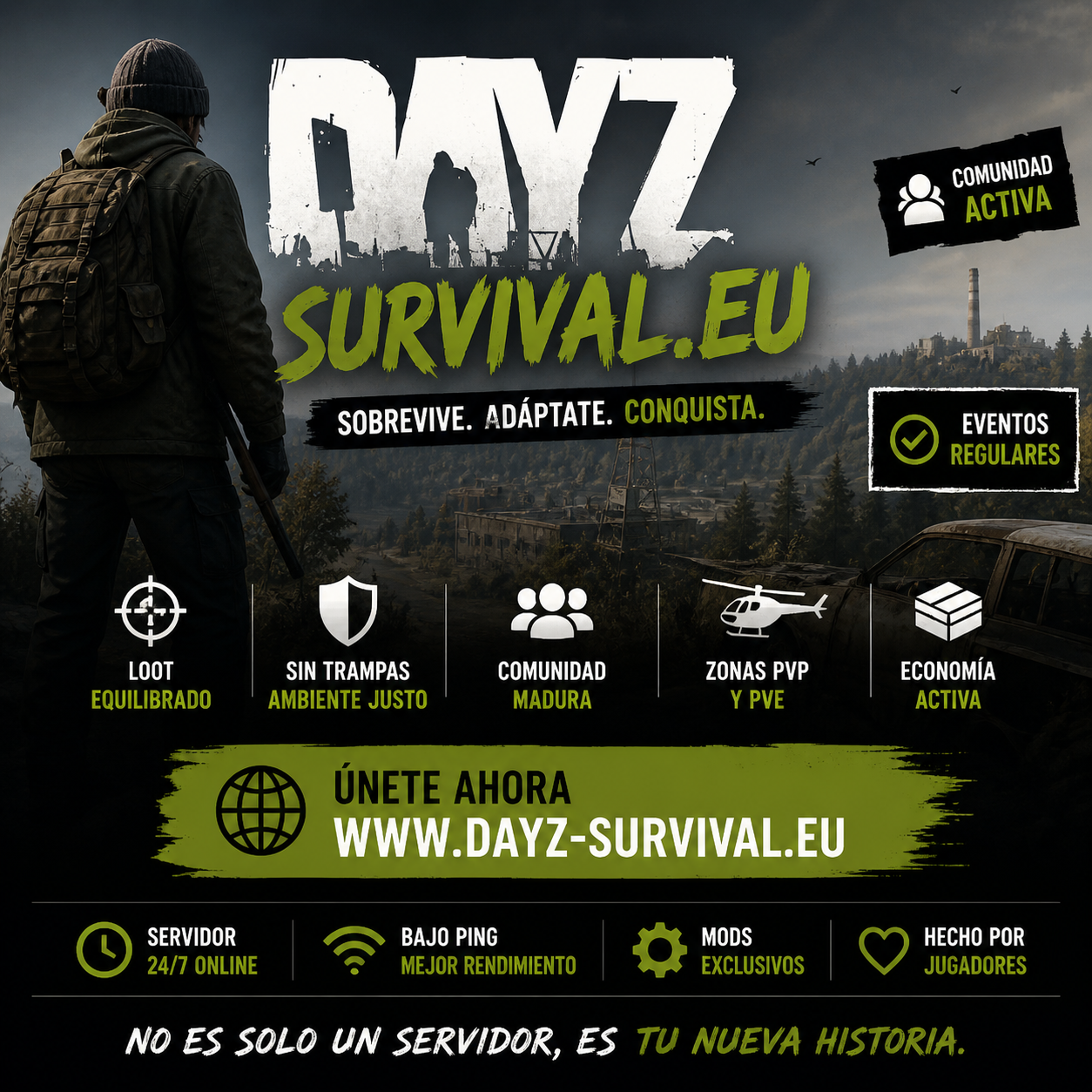 Póster promocional CHERNO++ DayZ Survival EU